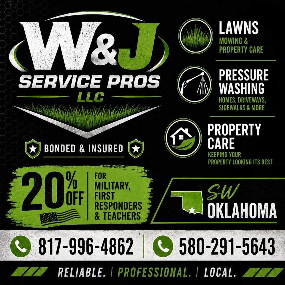 W&J Service Pros advertisement as printed in the Lawton Spotlight